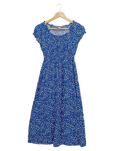 Apricot Damen Sommerkleid Gr. 40 Blau Abstrakt Casual Midikleid