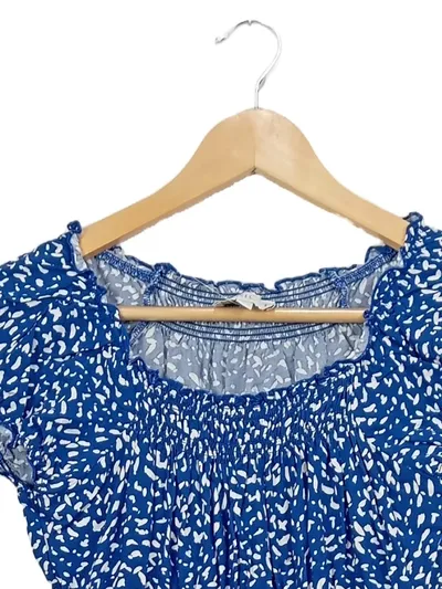 Apricot Damen Sommerkleid Gr. 40 Blau Abstrakt Casual Midikleid