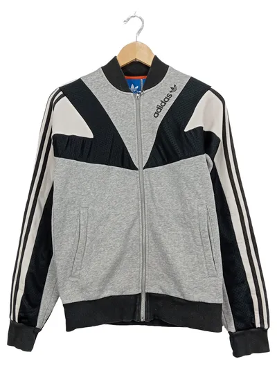 Adidas Originals Trainingsjacke Herren XS Retro Grau Schwarz Mesh