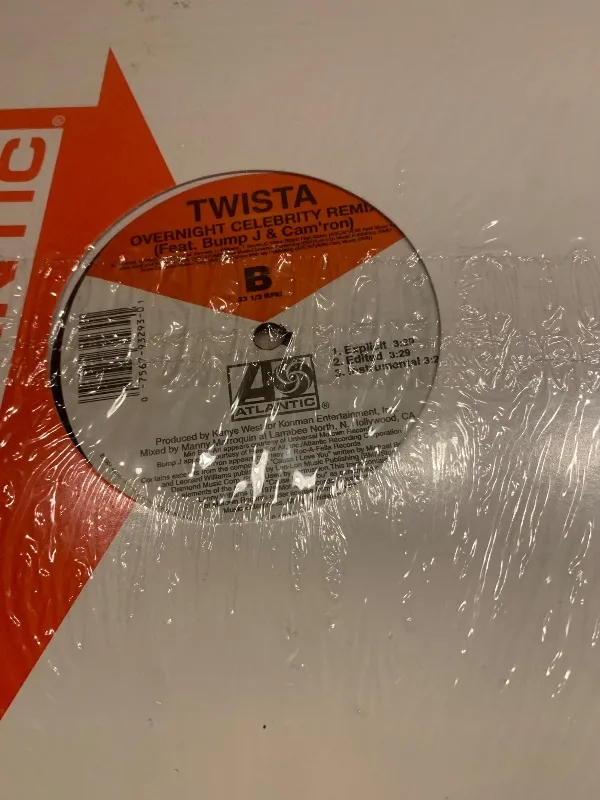 Twista - Overnight Celebrity Remix (Feat. Bump J & Cam'ron) Vinyl Single 1