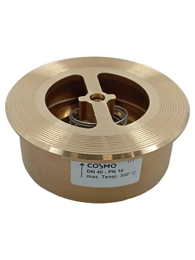 COSMO Ablaufventil CFM40 DN 40 PN 16 Flansch Gold Praktisch