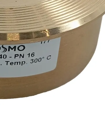 COSMO Ablaufventil CFM40 DN 40 PN 16 Flansch Gold Praktisch