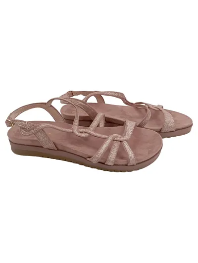 Andrea Puccini Sandalen Damen Gr. 41 Pink Feminin Glitzer Riemchensandalen