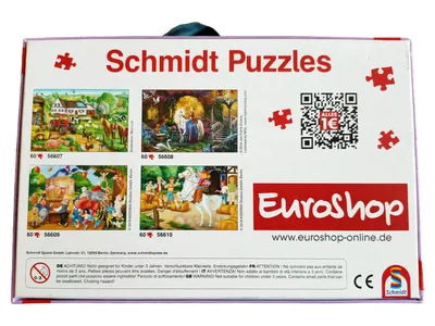 Schmidt Puzzle 60 Teile Prinzessin mit Einhorn Märchengarten Kinder