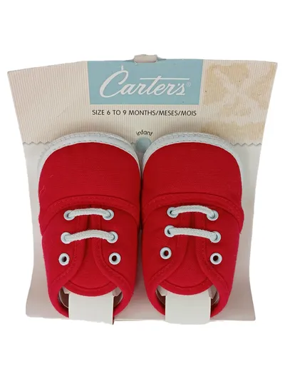 Carters Babyschuhe Sneaker Rot Gr. 6-9 Monate Kinder Schnürschuhe
