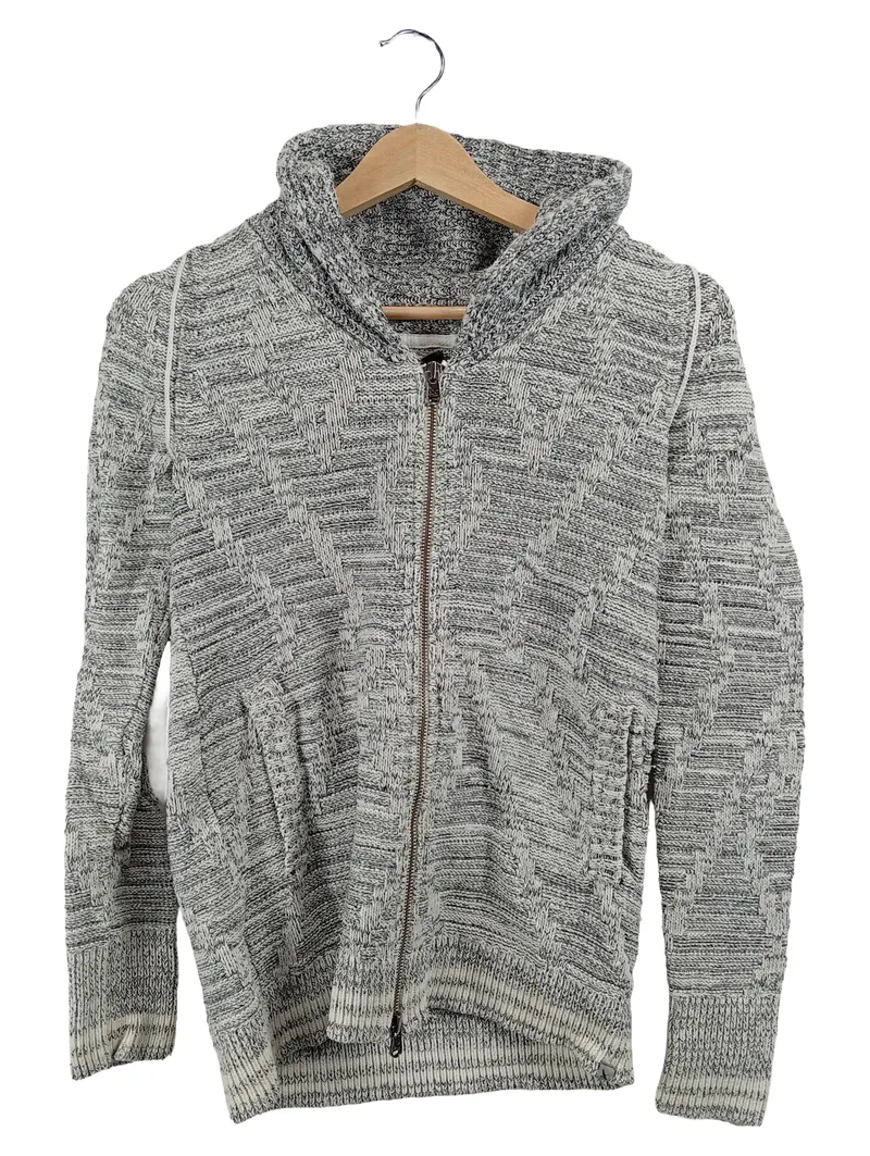 Eddie Bauer Damen Strickjacke Gr. 34 XS Grau Meliert Reißverschluss Casual 1