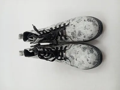 Dockers Damen Schnürstiefel Stiefel Grau Blumenmuster Gr. 40 Boots