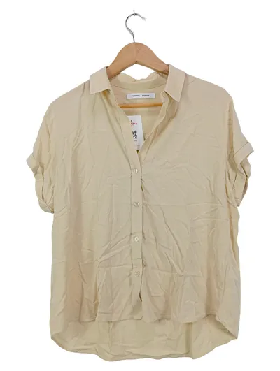 Samsøe Samsøe Damen Freizeithemd Gr. 36/S Beige Casual Kurzarm