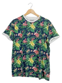 E.B. Company Herren T-Shirt XL Casual Blumenmuster Mehrfarbig Kurzarm 1
