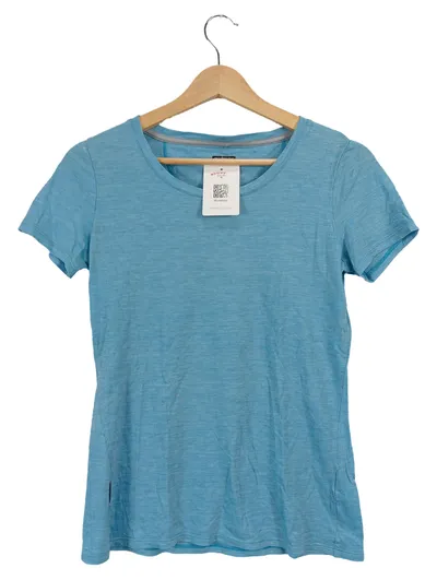 Icebreaker Damen T-Shirt Blau Gr. 34/XS Sportlich Outdoor Meliert