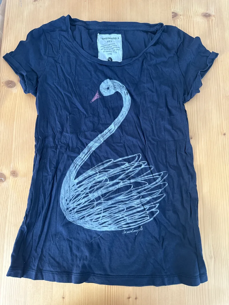 ARMEDANGELS Damen Top Federmuster Halterneck Gr. 36/S Casual 1