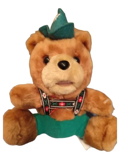 GEWI Teddybär Plüschtier Tracht Lederhose Tirolerhut Austria 22cm