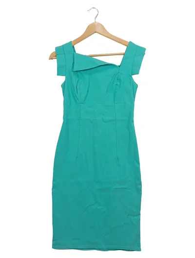 Four Flavor Damen Etuikleid Gr. 36 S Türkis Elegant Business