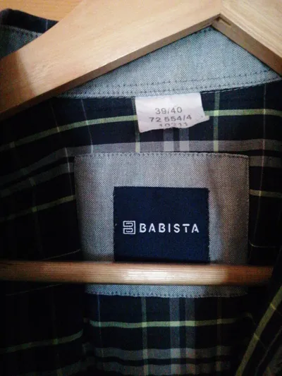 Babista Herren Freizeithemd Karohemd Langarm Blau Gr. 40/L Baumwolle