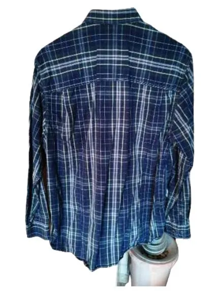 Babista Herren Freizeithemd Karohemd Langarm Blau Gr. 40/L Baumwolle 3