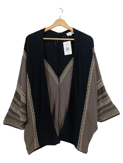 Apricot Damen Strickjacke Poncho S/M Mehrfarbig Ethno Muster Bohemian