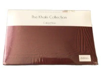 Calvin Klein Bettwäsche 167x256cm Braun Baumwolle Uni Modern