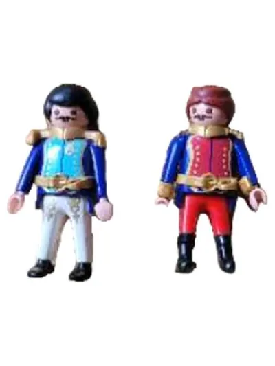 Playmobil Figuren 2x Soldaten Offiziere Garde blau gold Uniform