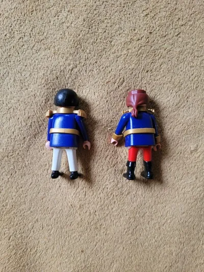 Playmobil Figuren 2x Soldaten Offiziere Garde blau gold Uniform