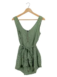 EIGHT2NINE Damen Freizeitkleid S Grün Casual Lochmuster Sommerkleid 1