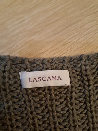 LASCANA Damen Pullover Grobstrick Oliv Gr. 36 S Casual