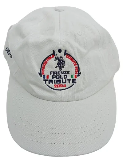 U.S. Polo Assn. Cap Herren Weiß Logo Print Baumwolle Stickerei UNI