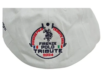 U.S. Polo Assn. Cap Herren Weiß Logo Print Baumwolle Stickerei UNI