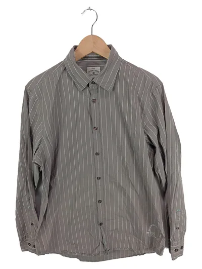 TOM TAILOR Herren Hemd gestreift Grau Gr. 40 (52/XL)