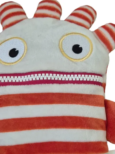 Sorgenfresser Plüschtier Monster Kuscheltier Mehrfarbig Orange Weiß gestreift