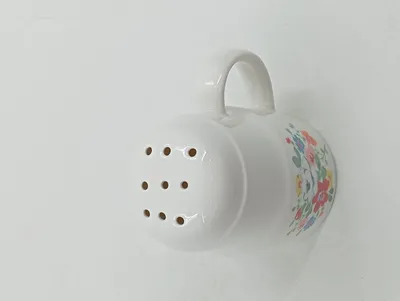 Cath Kidston Gewürzstreuer Porzellan Weiß Blumenmuster Vintage 12 cm
