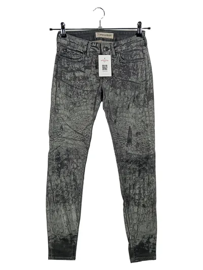 DRYKORN Damen Jeans Slim Fit Grau Gr. 36 W28 Abstrakt