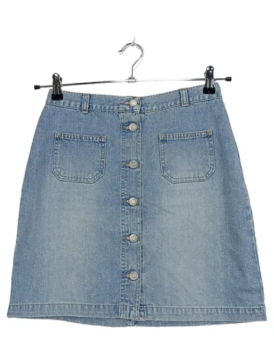 EDC by Esprit Jeansrock Damen Gr. 36 Hellblau Knopfleiste Denim