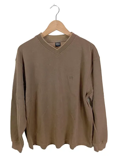 GLOBE TROTTER Herren Pullover V-Ausschnitt Gr. 40 Braun Casual