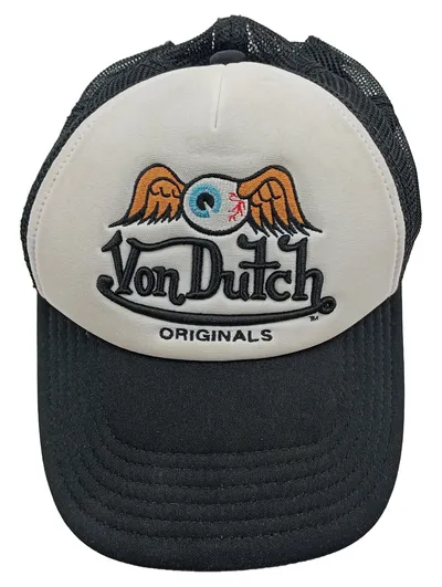 Von Dutch Trucker Cap Originals Augen-Flügel-Logo Schwarz one size Streetwear