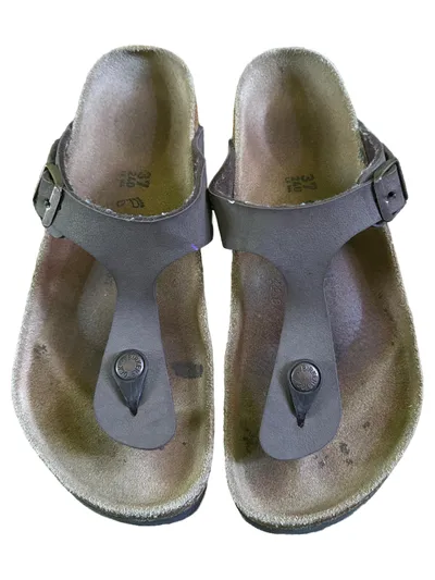 Birkenstock Gizeh Sandalen Damen Gr. 37 Braun Casual Zehentrenner