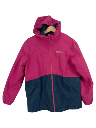 Jack Wolfskin Mädchen Outdoorjacke Gr. 164 Pink Kapuze Herbst Winter