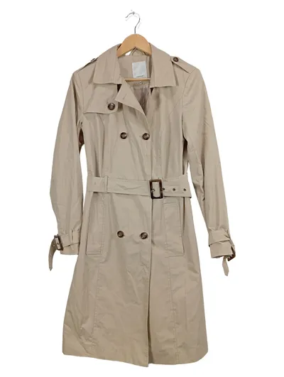 Soyaconcept Trenchcoat Damen Beige Gr. 36 S Klassisch Baumwolle Alltag