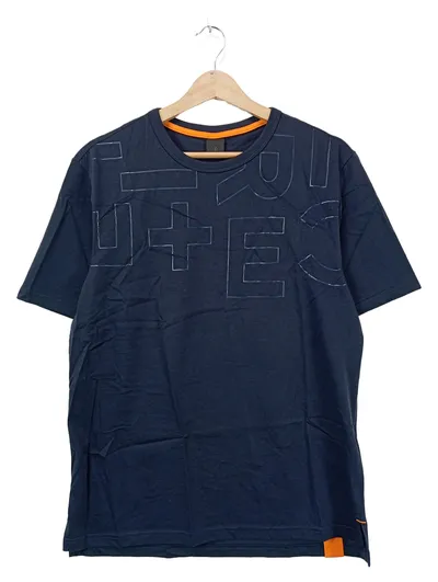 Bogner Fire + Ice Herren T-Shirt Blau Gr. 46 S Kurzarm Baumwolle Schriftzug