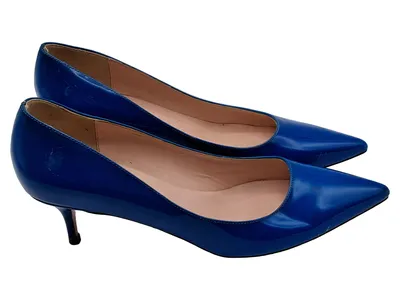 Kate Spade York Damen Pumps Blau Lackleder Gr. 38 Elegant