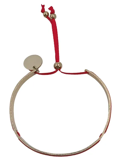 Lierac Armband Damen Rot Modern Metall Stoff 40 ans verstellbar