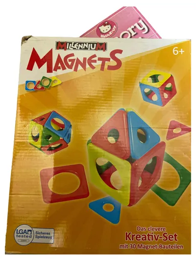 Millennium Magnets Kreativ-Set 30 Magnet-Bauteile Magnetbausteine Kinder