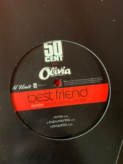50 Cent & Olivia Best Friend Remix Vinyl Single Hip-Hop