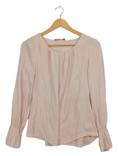 EDC by Esprit Damen Bluse Langarm Rosa Gr. XS 34 Viskose Feminin