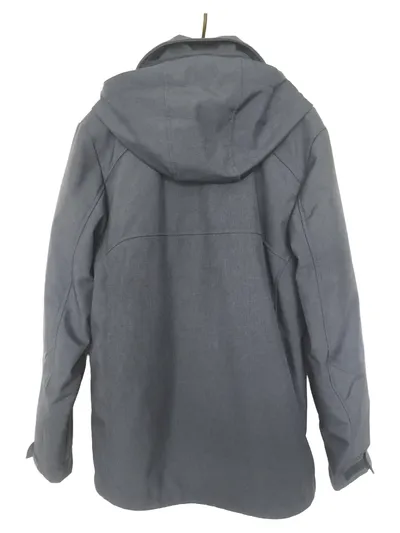 FIRST B Herren Outdoorjacke Grau Kapuze Reißverschluss Gr. 46/S