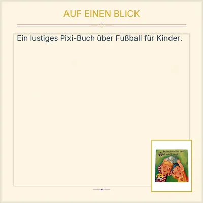 Pixi Buch 1418 Manchmal ist der Ball auch rund Kinderbuch Fußball