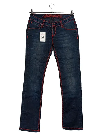 SOCCX Damen Jeans Slim Fit Blau Gr. 30x32 Casual