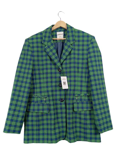 Bandolera Damen Blazer kariert Gr. 42/XL Modisch Grün Blau Polyester Wolle