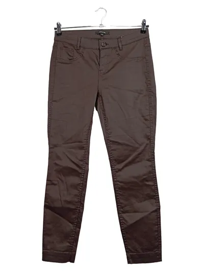 Comma Damen Hose Stoffhose Skinny Fit W29 Gr. 38 Braun Casual Baumwolle Stretch
