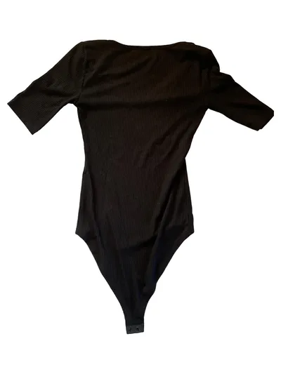 Even&Odd Damen Body Schwarz Basic Rippstrick Gr. X, S