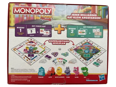 Monopoly Junior Brettspiel Hasbro Gaming Kinder Familienspiel ab 4 Jahre